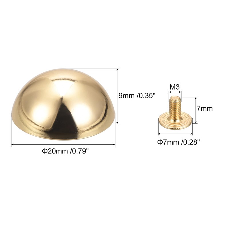 sourcing map 8 Sets 20 x 9 mm Round Rivets