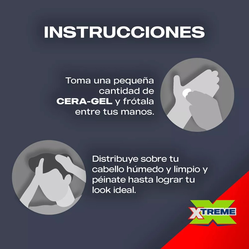 Xtreme Cera gel Xtreme para peinar efecto brillante 250g