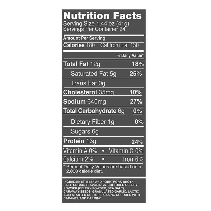 Tillamook Country Smoker Real Hardwood Smoked Sausages, Hunter's Sausage, 1.44