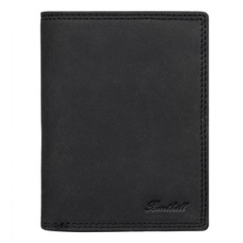 Benthill Men's Genuine Leather Wallet - Wallet with RFID Protection - Large Wallet for Men - Vintage Leather, Black (H)