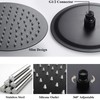 Drenky Shower Head Rain Shower Black 8 Inch Round Stainless