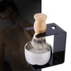 Men New Black Shaving Tool Stand Holder Nylon Hair Brush