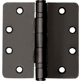 CRL Bronze Non-Removable Pin Standard Weight 1/4" Radius Ball Bearing Template Butt Hinge