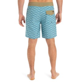 Quiksilver Men's Surfsilk Straight Leg 18 Board Shorts (Pack of 1), Florever Aquifer - Bgw6