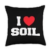 My Heart I Love Soil Throw Pillow, 18x18, Multicolor