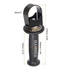 sourcing map Adjustable Rotary Tool Side Handle Rubber Coated Drill Front Grip for 0810 Electric Pick Hammer