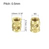sourcing map Knurled Insert Nuts, 150Pcs M3 x 5.7mm L