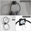 BVL Towel Ring Black, Hand Towel Holder Ring Hanger for