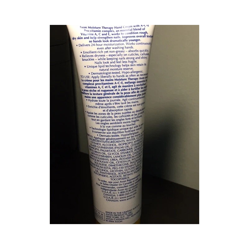Avon Moisture Therapy A-C-E Pro-vitamin Complex HAND CREAM * NEW