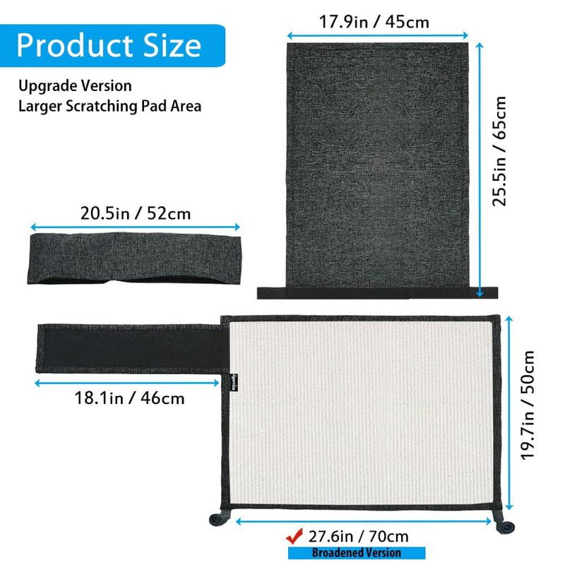 NATUYA Cat Scratch Furniture Protector - Large Sisal Cat Scratching