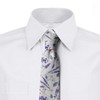 Ambesonne Men's Tie, Lavender Blossom Flowers, 3.7", Eggshell Multicolor