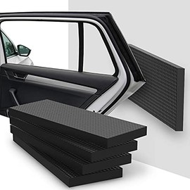 Fosmon Garage Wall Protector 15.7"x5.9"x0.6" (4 Packs), Diamond Shape EVA Foam (Withstand Up to 300LB Impact) with Fiberglass Mesh Self Adhesive Padding for Car Door Bumper Guard Parking Assist