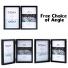 5x7 Double Picture Frames Hinged MDF Wood with Real Glass