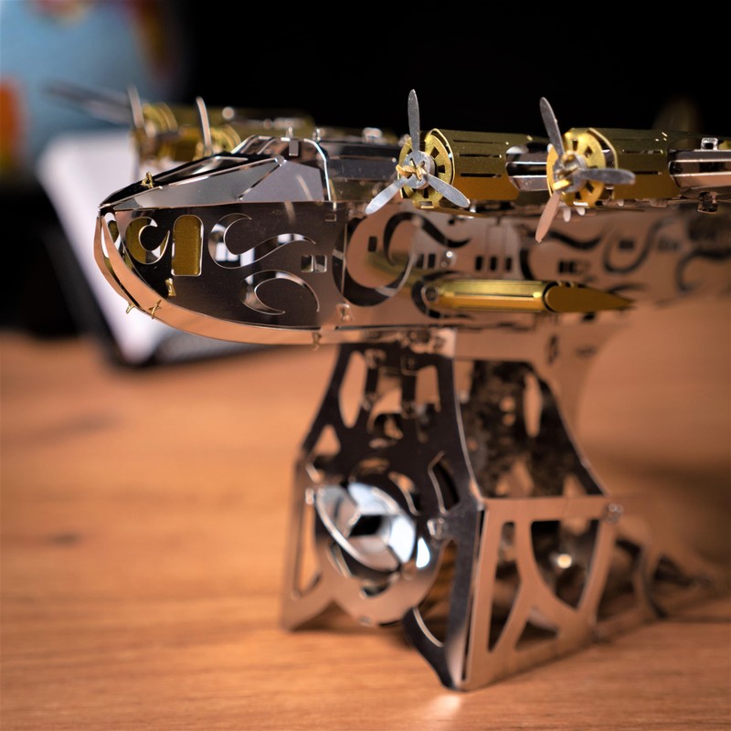 METAL-TIME SPLASHING DREAMER, 3D Metal Airplane Model Mechanical Building Kit,