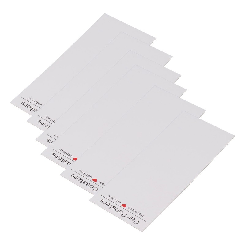 100 Set Car Coaster Packaging White Thick Coaster Display Cards
