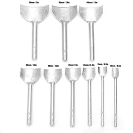 EVTSCAN 9 Pcs 10 to 50mm DIY Leathercraft Half Round Cutter Punch Set, for Making Leather Belts, Straps, Bags, Wallets, Curved Edges