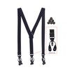Gioberti Men's Convertible Suspenders, Bow Tie, and Hanky Set, Black