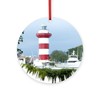 CafePress Hilton Head Lighthouse Round 4" MDF Holiday Ornament