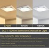 FWASTT Bathroom Exhaust Fan with Light UL and HVI Certified