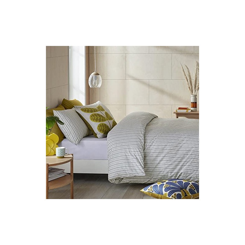 Ashley Wilde Orla Kiely Tiny Stem Light Cool Grey 100%