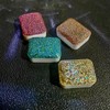 100pcs Quarter Watercolor Pans, 1ml White Plastic Empty Paint Pans