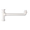 Plumb Pak 122TTWK End Outlet Continuous Waste Direct Connect or Slip, 1.5 x 16 Inch, White