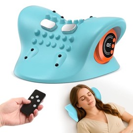 HarrFlow Neck Massager 2025 New Upgrade 3 in 1 Portable Massager with Heat &Comfortable Stretching–Adjustable Intensity for Neck & Shoulder Relaxation at Home, Office, Travel