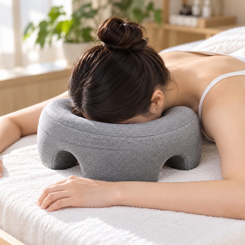Memory Foam Face Down Pillow for Prone Rest – Open-Center