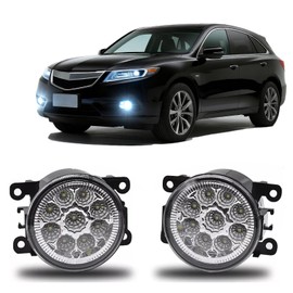 qobsos Fog Light Bulb 3.5 Inch For Acura RDX 2010-2015 PAIR Front Bumper Fog Light Driving Lamp Left Right Side,6000k,Pack of 2