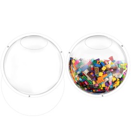 JolliKids 2 Pack Acrylic Wall Organizer Acrylic Toy Dispenser for Wall, Toy Storage Display with Back Panel Hanging Clear Holder for Blocks, Snacks, Cars