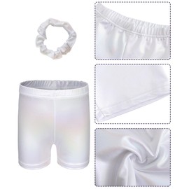 FEOYA Gymnastics Leotard for Girls Children Gymnastics Leotard Gymnastics Shorts Sports Dance Outfit Athletic Competition Tracksuits 100-140 Colourful Patterns or Rhinestones, Rainbow Rhinestone Long