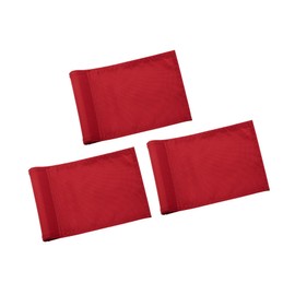 KINGTOP Golf Flag 8x6 Inch - Plain Red, 420D Nylon, Tube Inserted - Mini Practice Putting Green Flags for Yard, 3-Pack
