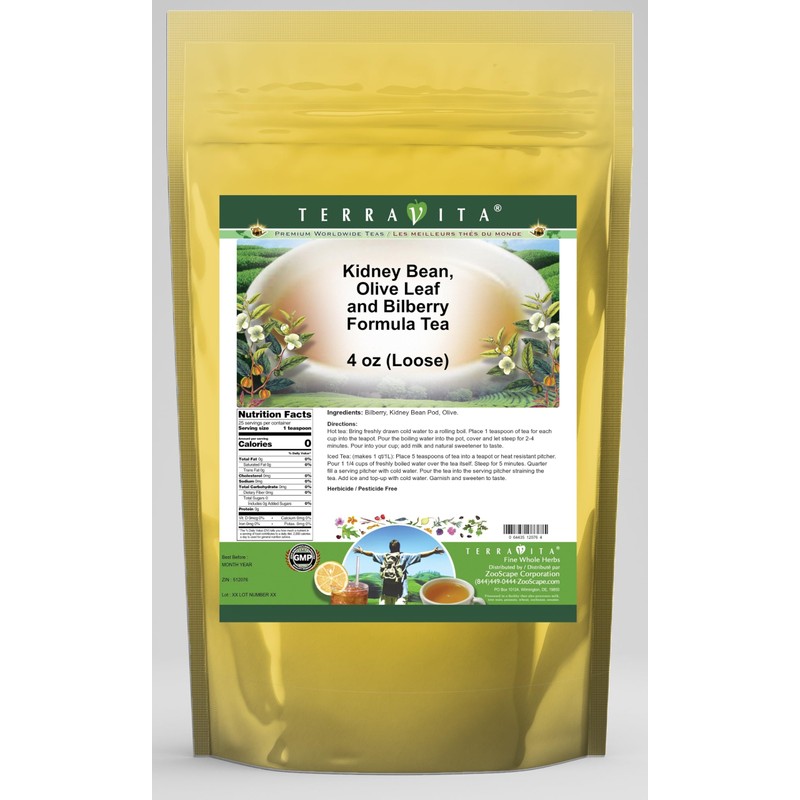 Kidney Bean, Olive Leaf and Bilberry Formula Tea (Loose) (4