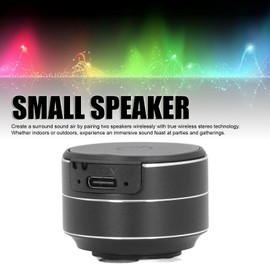 Yunseity Music Player, Multifunctional Lightweight Aluminum Alloy Bone Conduction Speaker 3W 4Ω 5V for Kitchen Bathroom Outdoor (Black)