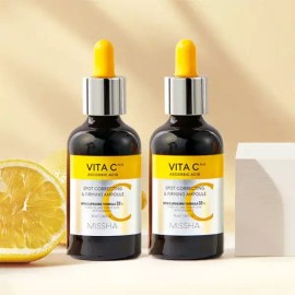 MISSHA [2개구성][미샤] 비타씨플러스 잡티 탄력 앰플 40ml [2-Pack][Missha] Vita C Plus Spot Elasticity Ampoule 40ml