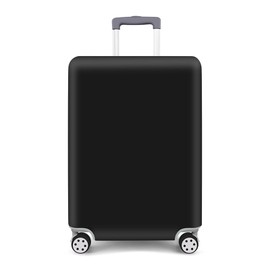 Suitcase Protective Cover Elastic Suitcase Protective Cover Protective Cover for Suitcases with Zip Washable Suitcase Cover Scratch-Resistant Suitcase Cover Protective Case, black