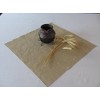 BROWARD LINENS Tablecloth Burlap Natural Square Overlay 30 Inch