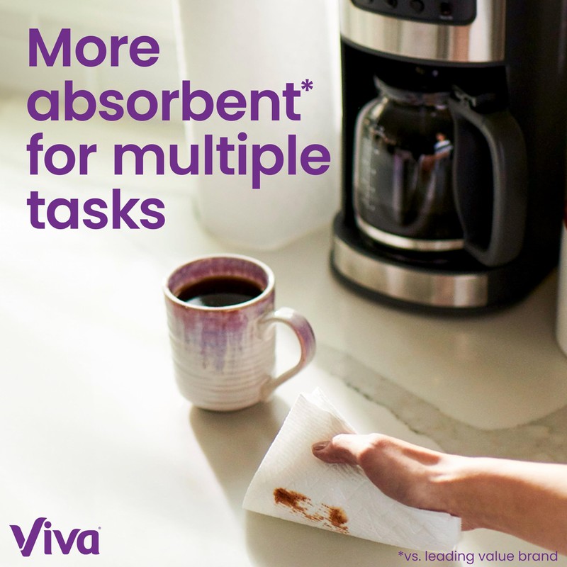 Viva Multi-Surface Cloth Paper Towels, 3 Double Rolls, 110 Sheets