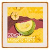 20x20 Solid Cherry Wood Picture Frame with 16x16 Mat Opening