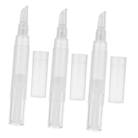 BIUDECO 3pcs Refillable Lip Gloss Tube Twist Pen Cuticle Oil Applicator Manicure Tool