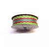 Berwick Offray Green Red White Christmas Stripe Zigzag Craft Ribbon