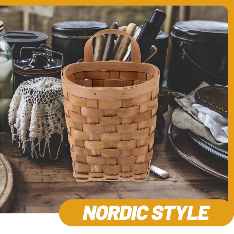 ABOOFAN Woven Storage Wall Mounted Organizer for Kitchen Compact Hanging