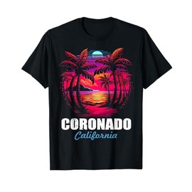 Retro Coronado California Sunset Vintage Vacation Souvenir T-Shirt