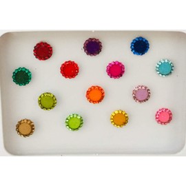 BBW35 Multi Colour Gold Bindi Stone Tear Drop Crystal Bindi Tattoo Forehead Sticker Wedding Tikka Indian Party Fancy Face Gem Body Art