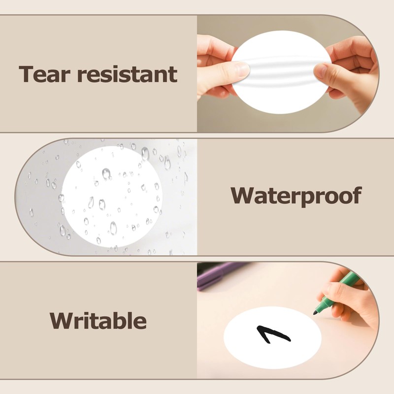 Meitaat Pack of 500 Round Stickers 76 mm Colour Coding