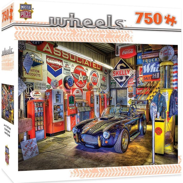 MasterPieces Wheels Jigsaw Puzzle, Jewel of the Garage, Featuring Art by Linda Berman, 750 Pieces,Multicolored,18" x 24"