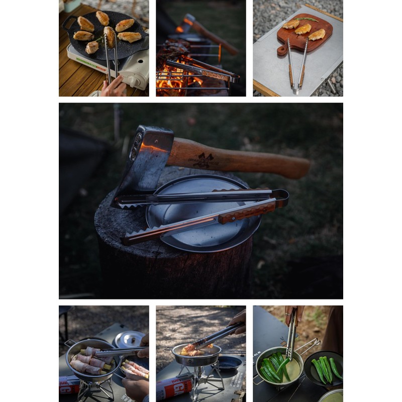 Camping Moon MS-40 Camping Bonfire Hand Tongs, Meat Scissors, Firewood