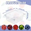 Threehoney 25 Pack Clear Plastic Vented Berry Containers with Clamshell