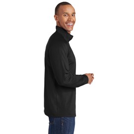 Sport-Tek Sport-Wick Stretch 1/2-Zip Pullover L Black