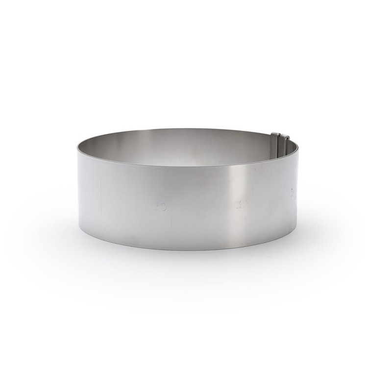 DE BUYER 3040.02 Pastry Ring, Stainless Steel, Grey, 18 cm